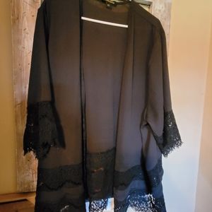 Women's Black Kimono